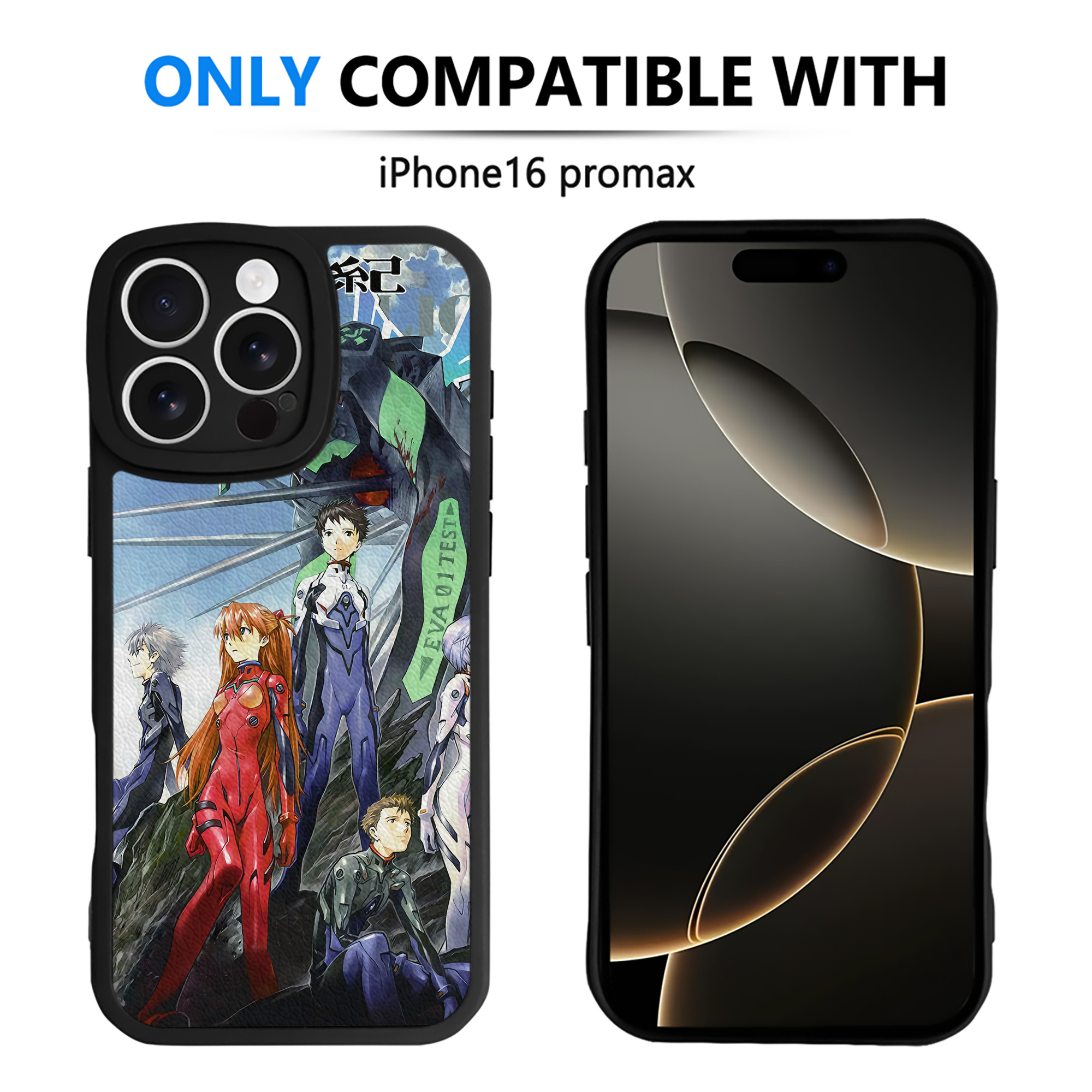 （画像用） EVA 新世紀エヴァンゲリオン 【iPhone 16シリーズ対応】シリコンスマホケース（レザー調） 材質：シリコン